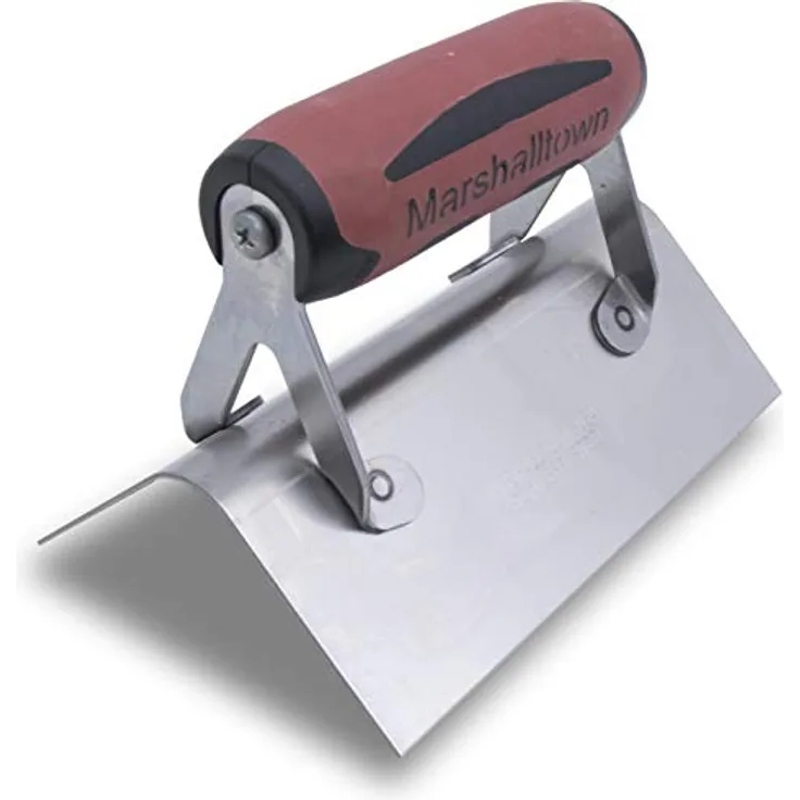 Marshalltown 68SSD Ausseneck-Kelle mit Durasoft Griff, Eckkelle aus Edelstahl, Kellenmaß: 152x64 mm, Winkel mit Radius