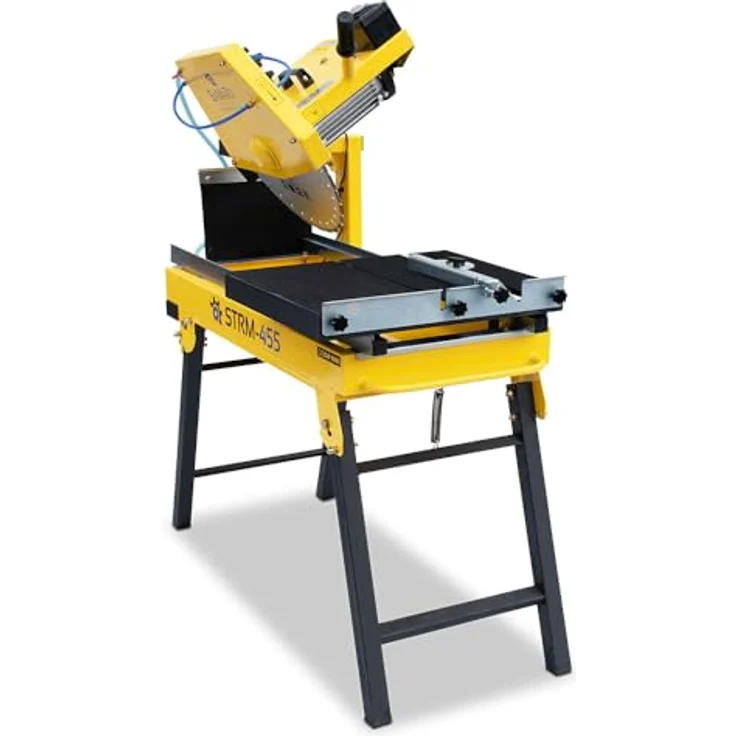 BAMATO STRM-455 Steintrennmaschine, 700mm Schnittlänge, 150mm Schnitthöhe, inkl. 450mm Trennscheibe, Wasserpumpe & Fahrvorrichtung – Bild 5