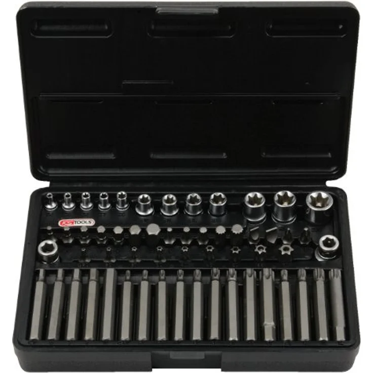 KS Tools 911.4305 Bit-Set, Chrom Vanadium in stabilem Kunststoffkoffer, matt satiniert – Bild 1