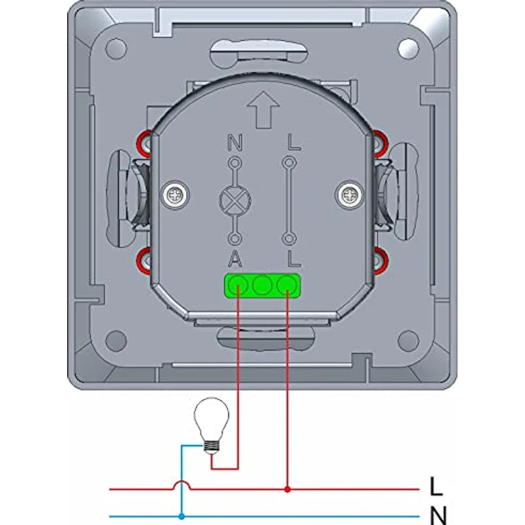 Milos Bewegungsmelder 160° Unterputz 2-Draht 250V, Ersetzt einen Lichtschalter LED 3-100Watt Weiß – Bild 5