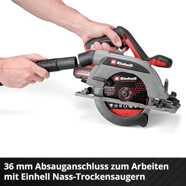 Einhell Akku-Handkreissäge TP-CS 18/165 Li BL - Solo, bürstenloser Motor, 165 mm Sägeblatt, elektrisch gebremst, inkl. LED-Licht, ohne Akku und Ladegerät – Bild 7