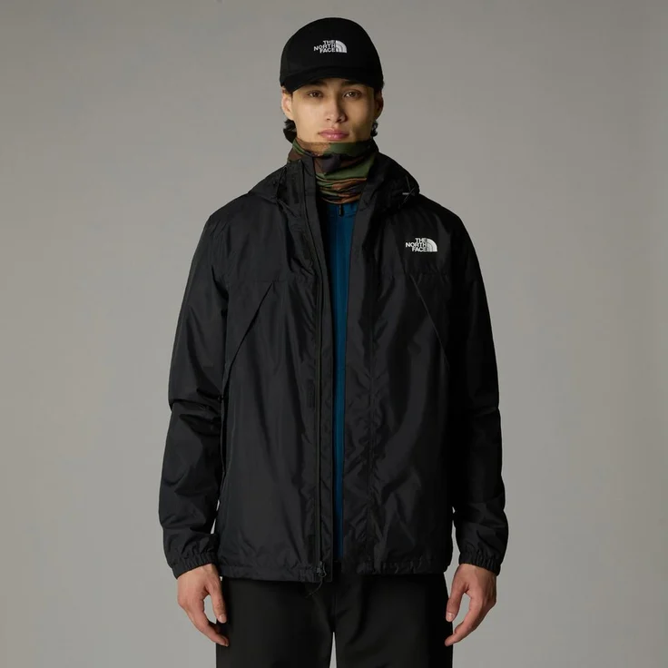 The North Face Funktionsjacke Antora Jacke für Herren mit Logoschriftzug, atmungsaktiv und winddicht, Schwarz – Bild 1