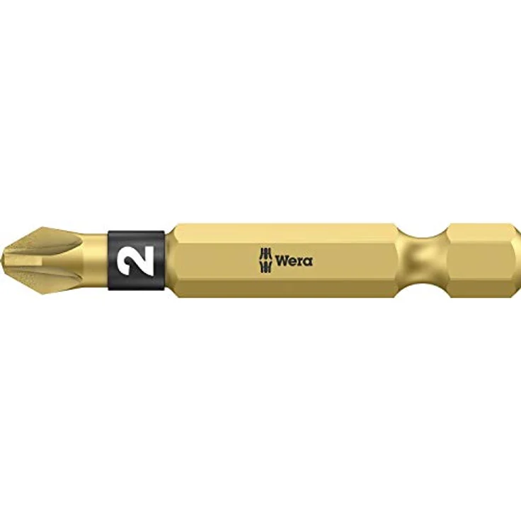 Wera Kreuzschlitz-Bit 1/4", DIN 3126 E6,3 PZ 2 x 50 mm, diamantbeschichtet für sicheres Verschrauben – Bild 1