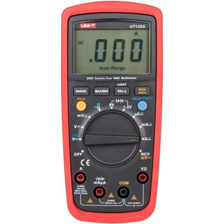Berrybase UNI-T UT139A, Digitales True RMS Multimeter (CAT III 600V) mit präziser Messgenauigkeit