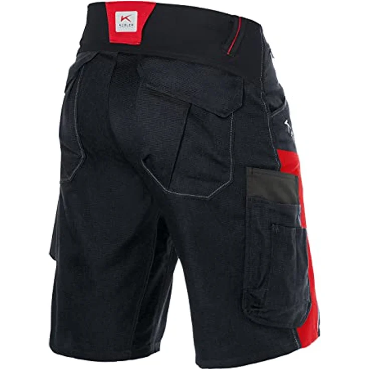 KÜBLER Workwear KÜBLER BODYFORCE Arbeitsshorts schwarz/mittelrot – Bild 2