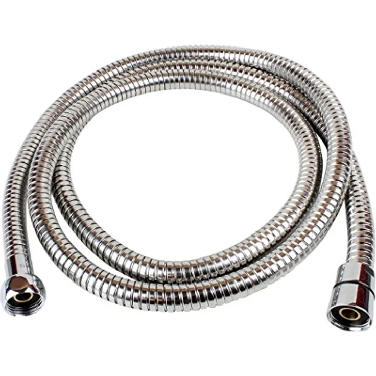 Sanixa JL1115CC Qualitäts Duschschlauch Edelstahl 150 cm | Brauseschlauch für Handbrause | Duschbrause Standart Anschluss | Gewinde für Badewanne