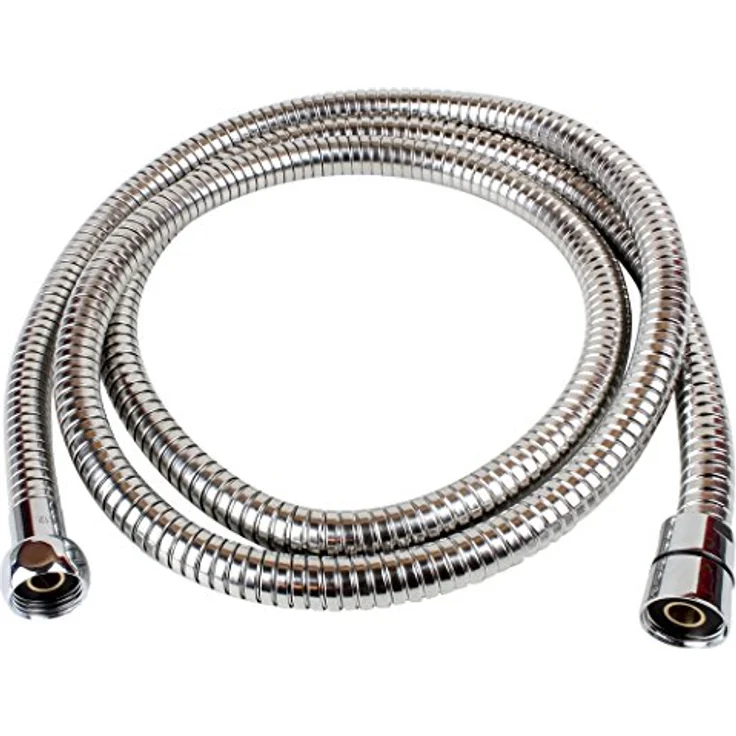 Sanixa JL1115CC Qualitäts Duschschlauch Edelstahl 150 cm | Brauseschlauch für Handbrause | Duschbrause Standart Anschluss | Gewinde für Badewanne – Bild 1