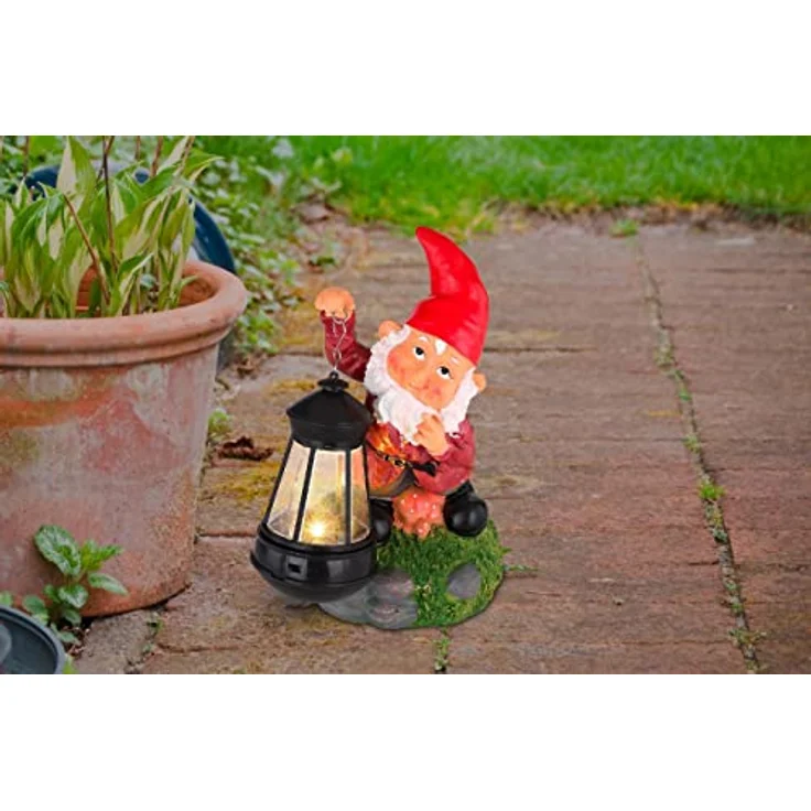 Globo 3314 Solarleuchte Gartenzwerg Laterne Gartenlampe Solarlampe – Bild 3