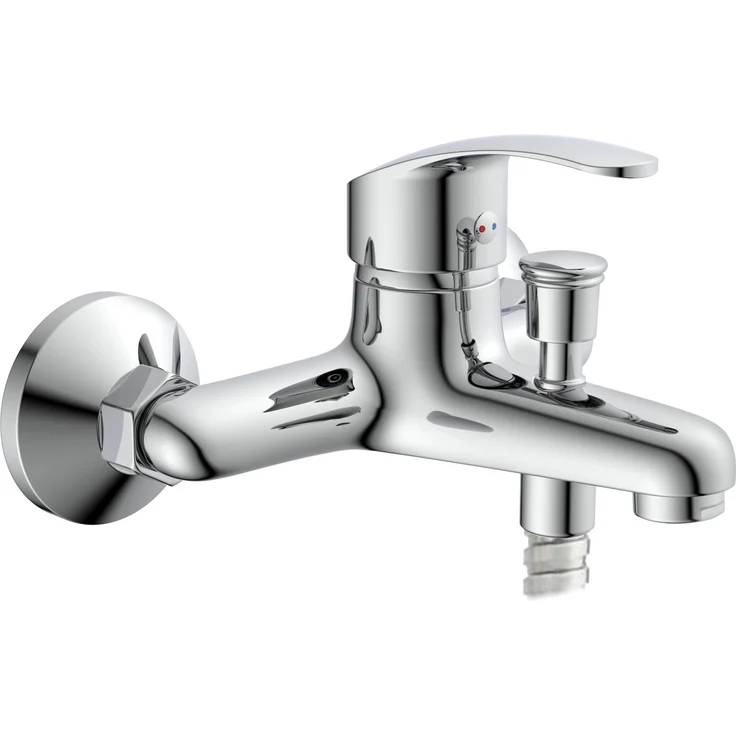 Schütte Wannenfüllarmatur Sirani, Chrom, mit geräuscharmer Mischbatterie und keramischer Kartusche