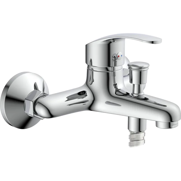 Schütte Wannenfüllarmatur Sirani, Chrom, mit geräuscharmer Mischbatterie und keramischer Kartusche