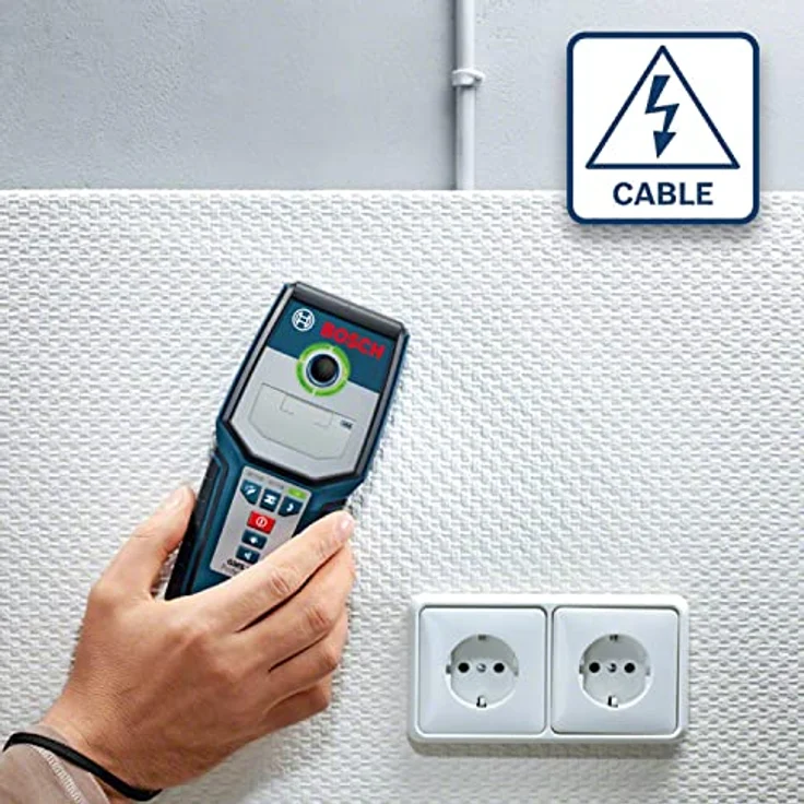 Bosch Professional digitales Ortungsgerät GMS 120 (Bohrlochmarker, max. Detektionstiefe Holz-Eisenmetalle-Nichteisenmetalle-spannungsführende Leitungen 38-120-80-50 mm) - Amazon Exclusive Set – Bild 6