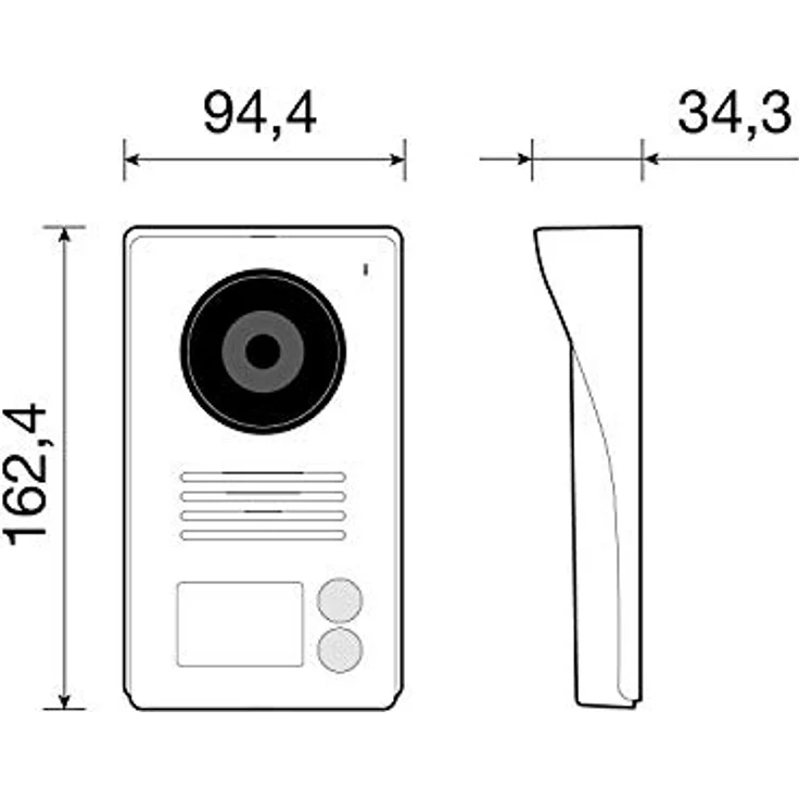 Vimar K40916 Video-Türsprechanlage, 7 Zoll (17,8 cm), Touchscreen, zweifamiliär, mit Netzteil, Grau – Bild 5