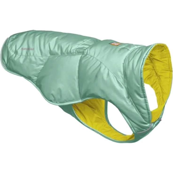 RUFFWEAR Quinzee Regenjacke für große Hunde, isolierter Allwetter-Hundemantel, Wasserabweisende Hundejacke, leichte Hundeweste und Tragetasche, Größe L, River Rock Green – Bild 1