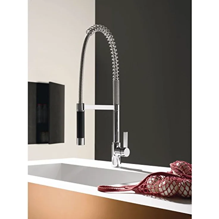 Dornbracht Küchenarmatur, Einhebelmischer mit umstellbarem Wasserstrahl, hochglänzende Oberfläche, schwenkbar 360°, bleifrei – Bild 3