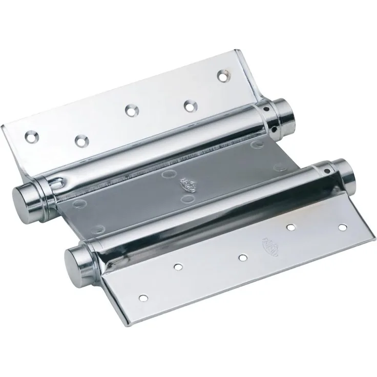 Dannert Pendeltürband Nr.39, Doppelseitig wirkend, stahlblank 175mm, wartungsfrei mit Spiralfedern