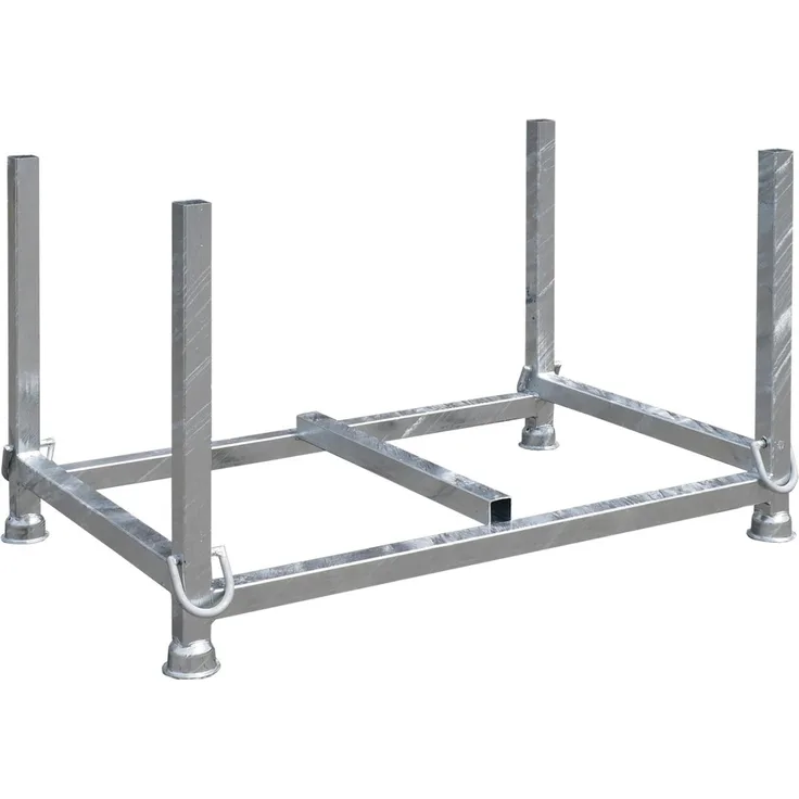 Schake Stapelpalette, 143 x 87 x 69 cm, verzinkt, robuste Konstruktion für Kranbetrieb, allseitig unterfahrbar