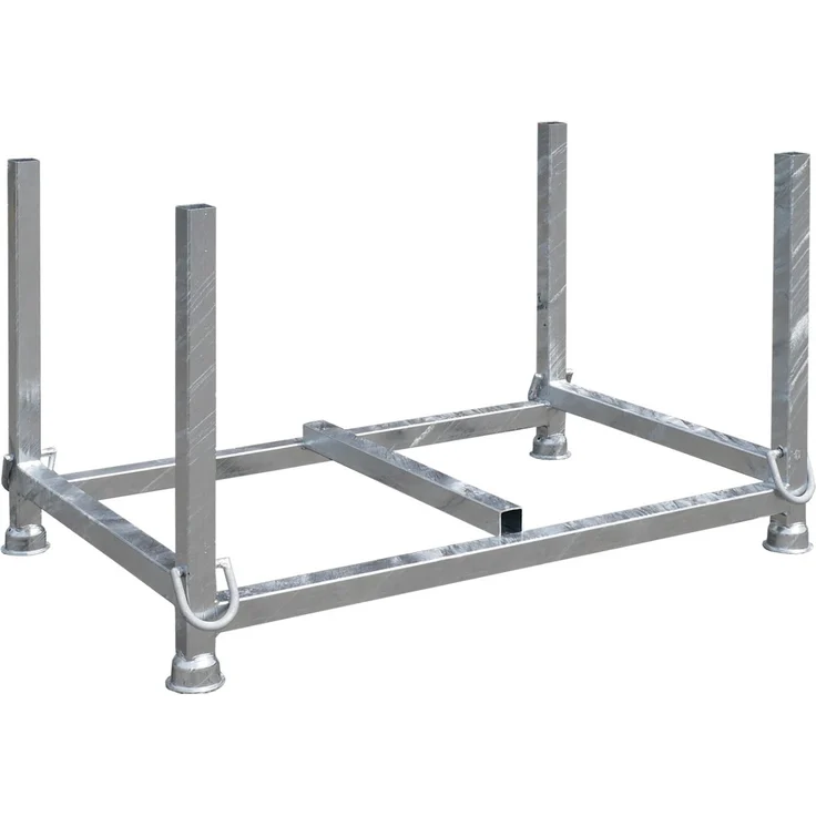 Schake Stapelpalette, 143 x 87 x 69 cm, verzinkt, robuste Konstruktion für Kranbetrieb, allseitig unterfahrbar