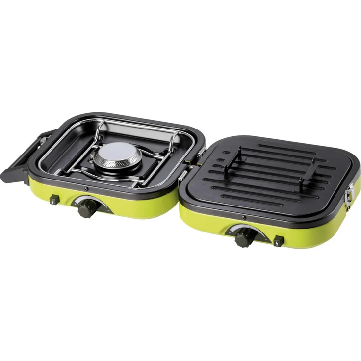 Meva Dual Compact, Campingkocher mit 2,3 kW Leistung, faltbar und mit Piezo-Zünder
