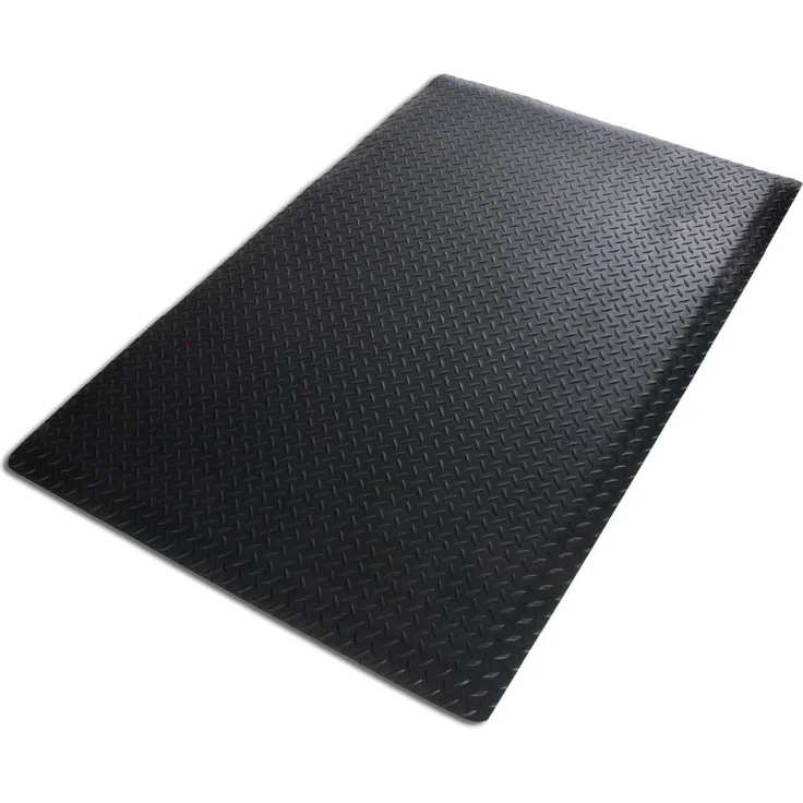 ETM Heavy-Duty Diamond Bodenschutzmatte, Schwarz, Anti-Ermüdungsmatte, 90 x 150 cm