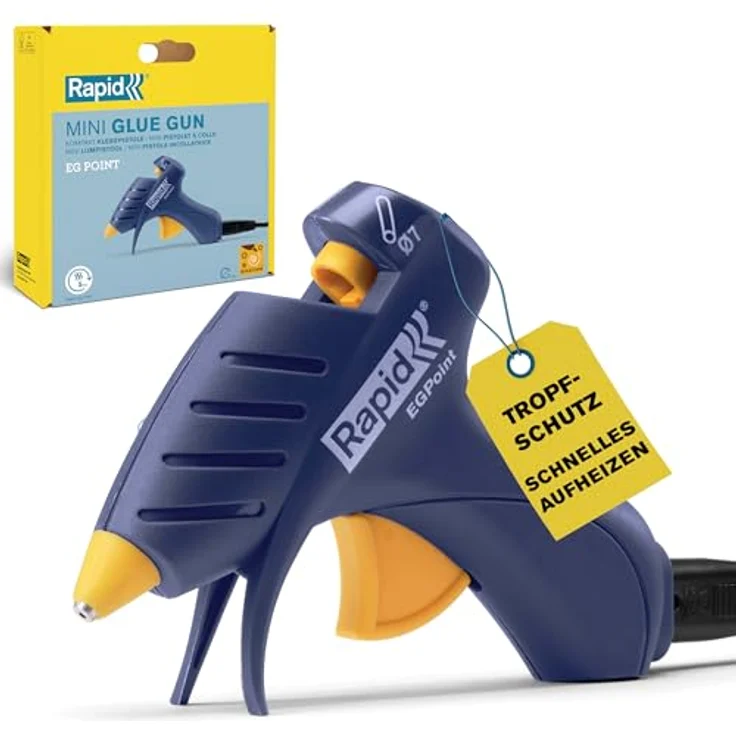 Rapid EG Point kabellose Heißklebepistole, Präzisionsdüse, 7mm Klebesticks, 5-Minuten-Aufheizzeit, integrierter Ständer, leichtes Design – Bild 1