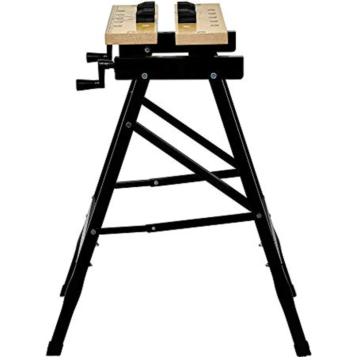 STIER Werkbank, mit Spannbacken, mobiler Arbeitstisch, klappbar, Spanntisch, platzsparend, aufgedruckte Mess- und Winkelskala,Tragkraft 150 kg – Bild 4