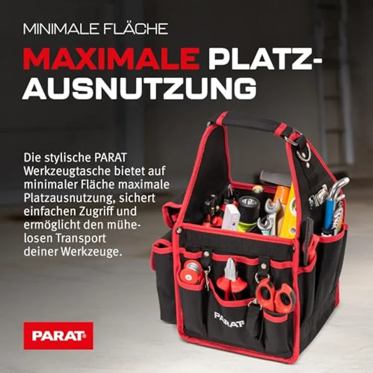 Parat BASIC Tool Softbag S, Werkzeugtasche unbestückt mit 21 Steckfächern, robustem Nylonmaterial, farblich neutral – Bild 7