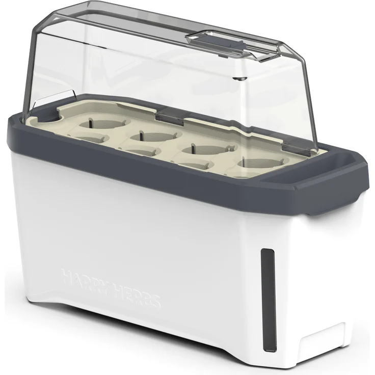 Gusta Garden Kräutertopf Harry Herbs mit integriertem Bewässerungssystem, 5,5 Liter, weiß