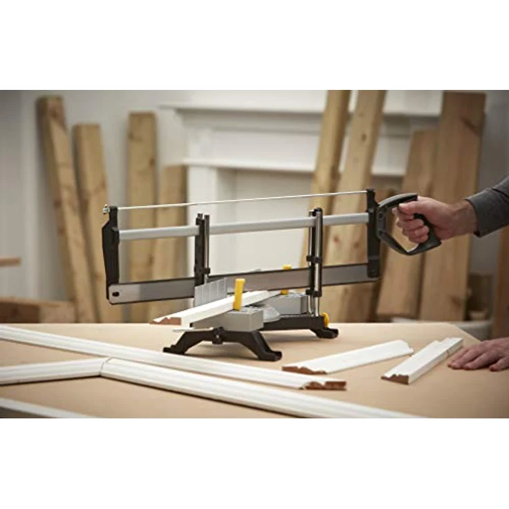 Stanley automatische Gehrungslade aus Metall mit Säge Feinsäge mit Universalsägeblatt 13 Zähne-Zoll 30, 45, 60 & 90° Winkel 1-20-800 – Bild 6