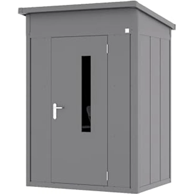 GFP Primeyard Gerätehaus Metall Gartenhaus 158x122x231 cm Geräteschuppen Pultdach anthrazit – Bild 1