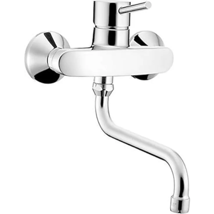 HANSA Hansavantis Style Einhand-Wandbatterie mit Pin-Bedienungshebel (Metall), schwenkbar, Ausladung 200 mm, Durchflussmenge 12 l/min