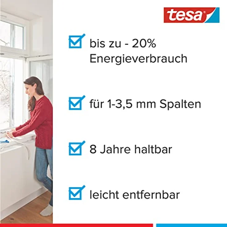 tesa E-Profil-Dichtung braun 6m:9mm tesa 5463 – Bild 3