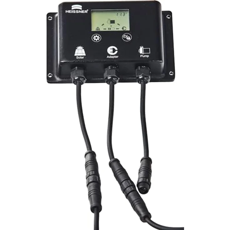 Heissner Solar-Teichpumpen-Set 1500 l/h HYBRID, mit 18V-Netzteil und 6000 mAh Akku – Bild 2