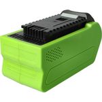 vhbw Akku Ersatz für Greenworks 29282, 20202, 29472, 29662, 25312, 29252, 22262, 2601102, 24252, 29302, 29462 für Werkzeug (4000 mAh, Li-Ion, 40 V, grün)
