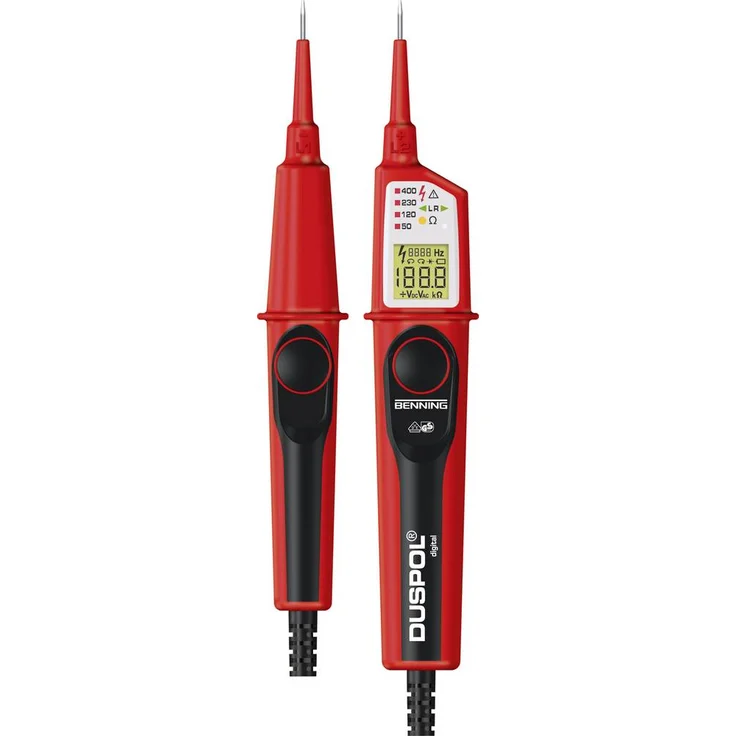 Benning DUSPOL digital Spannungsprüfer, TRUE RMS, kalibriert (ISO), CAT III 1000 V, CAT IV 600 V, LCD – Bild 1
