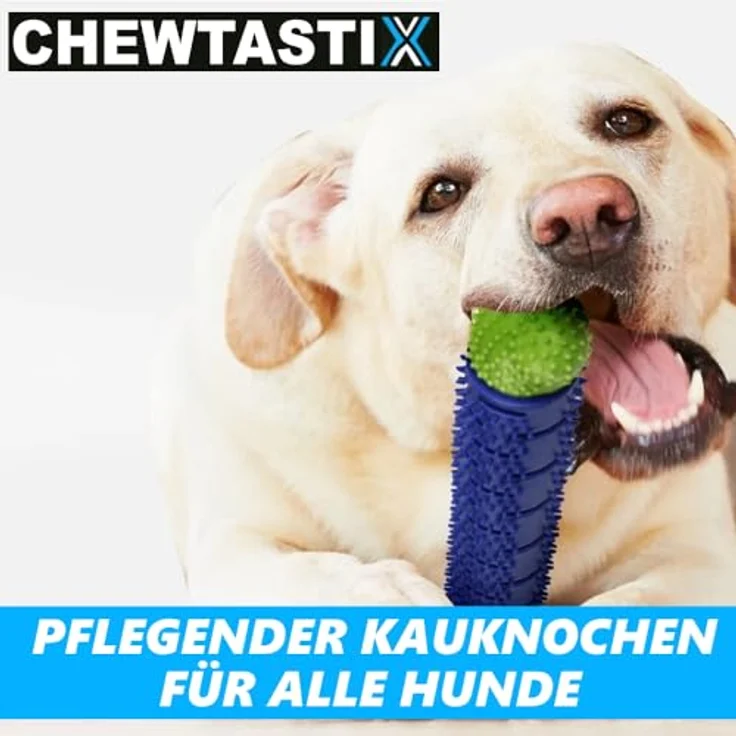MAVURA CHEWTASTIX Hunde Zahnbürste Zahnsteinentferner Zahnpflege Gummi, Kau Knochen Reinigung Mundgeruch Kauknochen – Bild 2