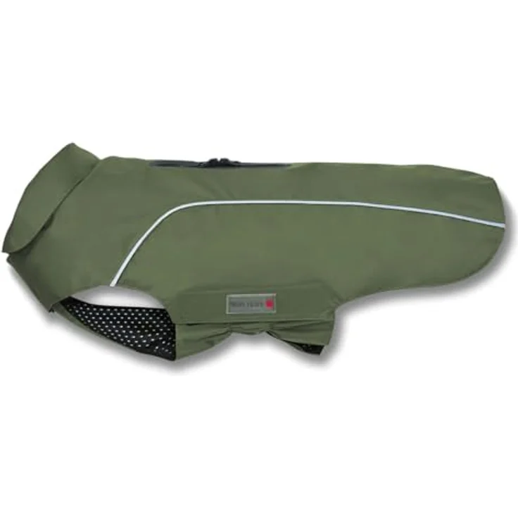 Wolters Regenjacke Easy Rain für Dackel, Größe 46 cm, Farbe mossgrün, mit Rundhalsausschnitt – Bild 1