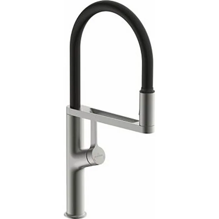 Naber Küchenarmatur Wasserwerk Aria, Hochdruck, graphit matt, mit flexibel schwenkbarem Auslauf und energiesparender Kaltstart-Funktion
