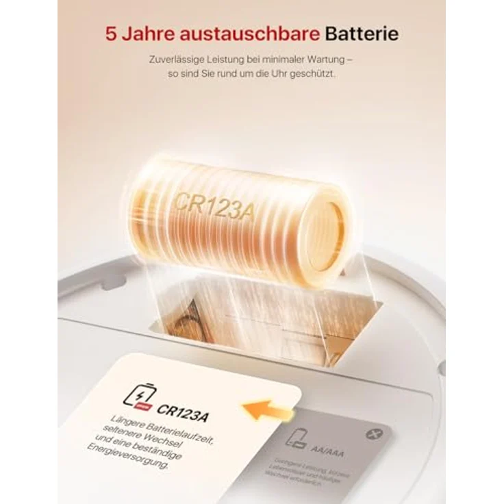 X-Sense XS0D-MR61, Smart Rauchmelder WLAN mit Basisstation SBS50, austauschbare Batterie, App-Funktion, Magnethalterung, duale Alarme – Bild 5