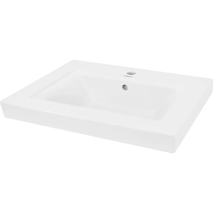ECD Germany Waschbecken 605 x 465 x 160 mm Keramik Weiß – Bild 2