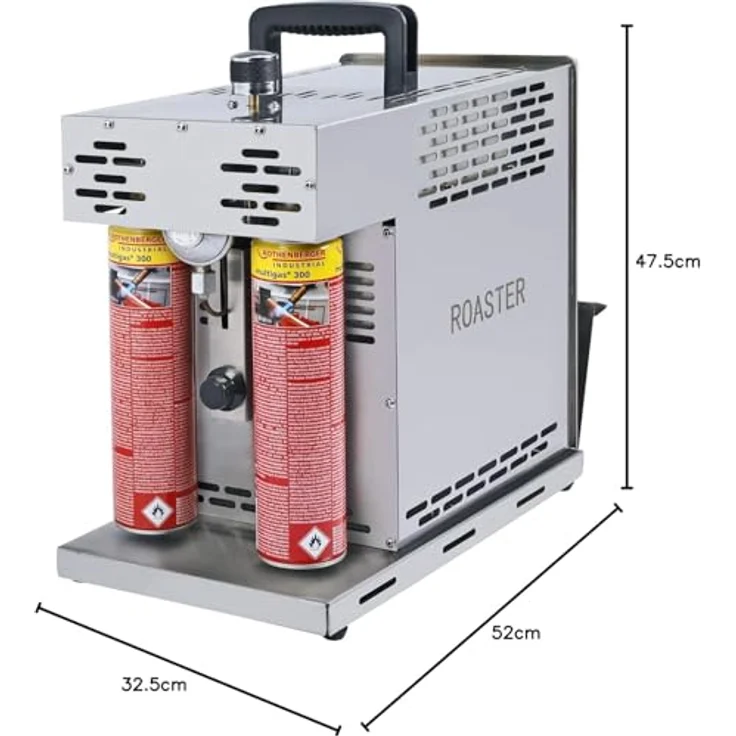 ROTHENBERGER Industrial THERMO ROASTER TO GO, Gasgrill mit 3 x Multigas-Kartuschen und patentierter Front-Thermo-Klappe für Sousvide-Garen – Bild 11