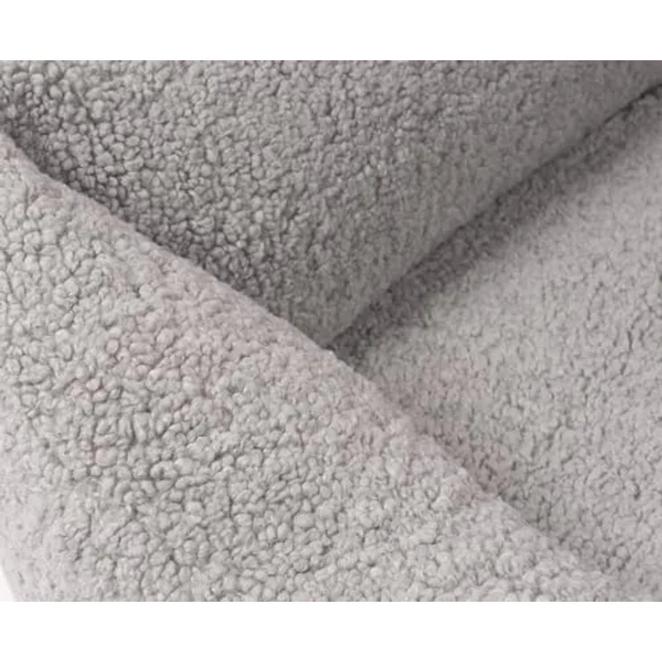 Knuffelwuff orthopädisches Hundebett Wollekopp XL, 105 x 75 cm, grau, aus kuscheligem Teddy Material, abnehmbarer und waschbarer Bezug, rutschfester Unterboden, für große, mittelgroße und kleine Hunde – Bild 3