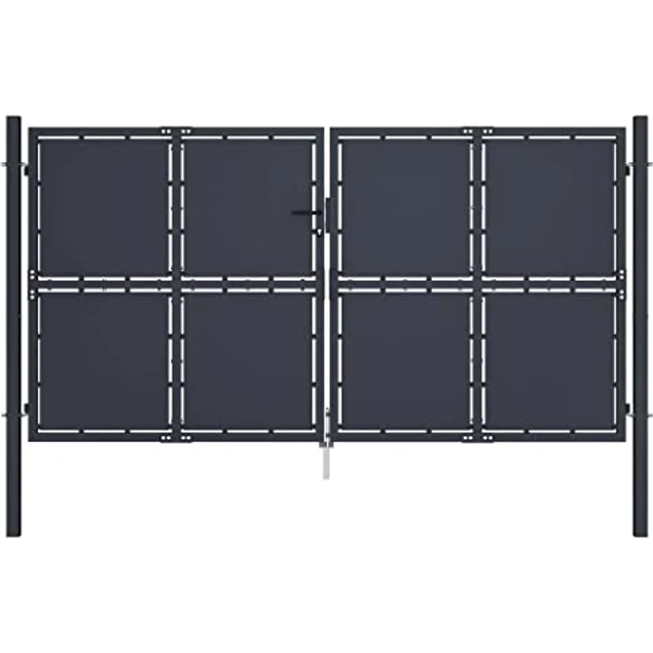 vidaXL Gartentor Stahl 300×200 cm anthrazit – Bild 2