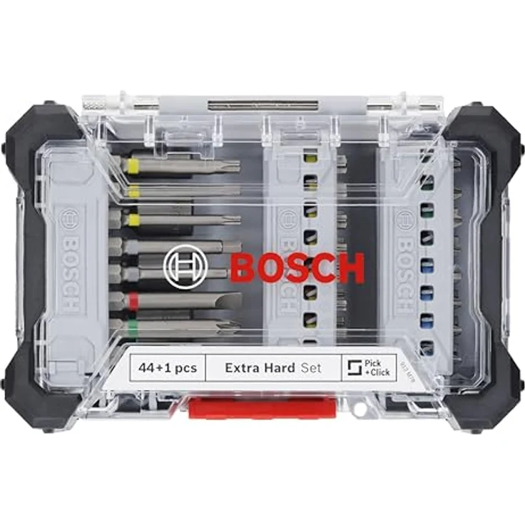 Bosch Extra Hard Schrauberbit-Set 44+1tlg., S2-modifizierter Stahl, farbcodiert, in robustem Koffer – Bild 2
