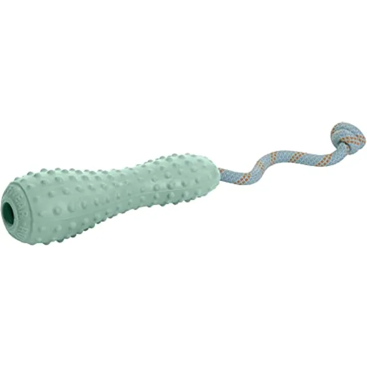 RUFFWEAR Gourdo Hundespielzeug, interaktives Zerrspiel, widerstandsfähiges Naturkautschuk-Wurf-/Fangspielzeug mit Kernmantelseil, Langeweile-Brecher, kausicheres Gerät, Sage Green, Large