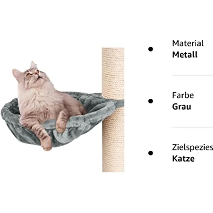 Happypet Liegemulden für XXL Kratzbaum Schlafmulde Zubehör für große Katzen (Maine Coon) Ø 45cm GRAU – Bild 5