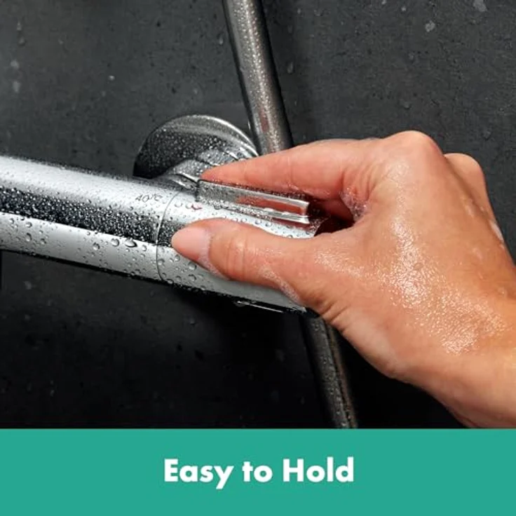 hansgrohe Ecostat Element - Duschthermostat Aufputz mit EcoStop+, SafetyStop bei 40° C, Mischbatterie für 1 Verbraucher, Chrom – Bild 3