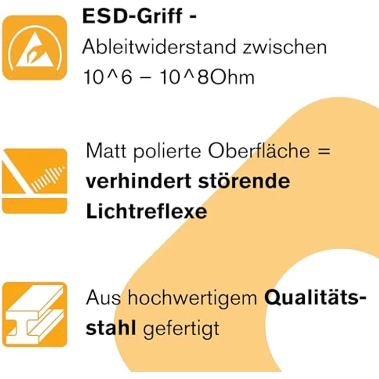 Bernstein ESD Abisolier Mini-Seitenschneider | 135 mm | Ohne Wate Für Kupferdrähte bis Ø 0,8 mm | Oberfläche brüniert | Mit Öffnungsfeder | ESD Griff schwarz 10^6 bis 10^9 Ohm – Bild 7