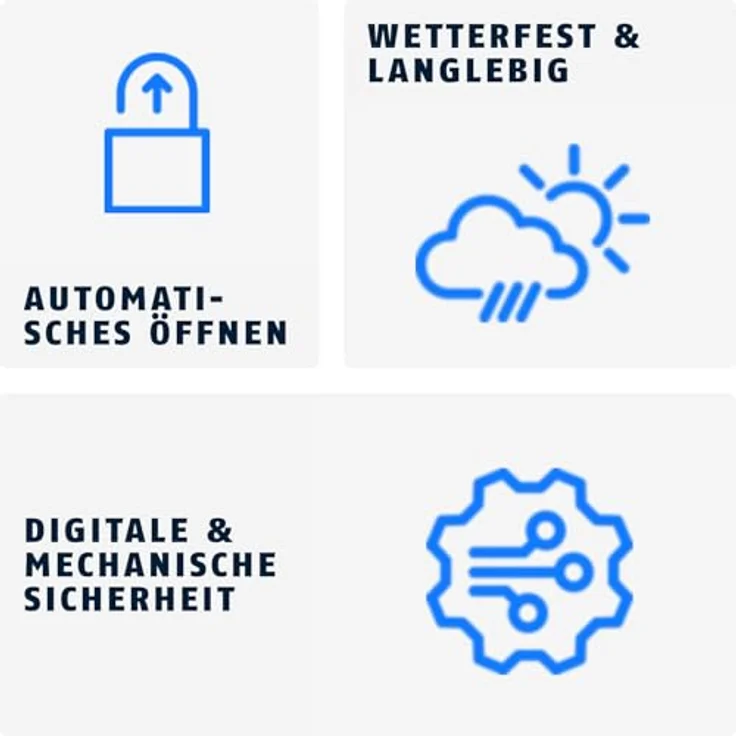 ABUS smartes Vorhängeschloss EVEROX One - schlüsselloses Öffnen auf Knopfdruck - wetterfestes Smart Lock für Schuppen, Gartentor, Spind, Werkzeugkiste u.a. - automatische Verriegelung - 50 mm breit – Bild 3