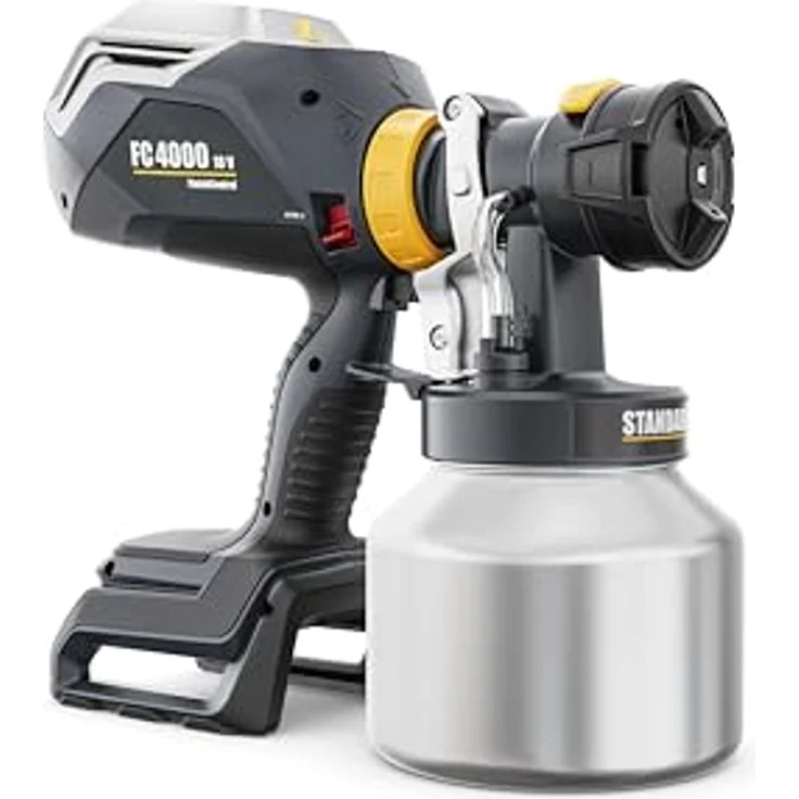 WAGNER FinishControl 4000 18V StandardSpray, Mobiles XVLP Akku-Farbsprühsystem mit 4,1 mm Düse und variabler Material- und Luftmengenregulierung – Bild 2