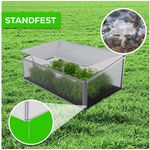 GARMIO Gewächshaus ALLIUM aus Aluminium, kompakt, UV-beständig, BxTxH: 100 x 100 x 60 cm, wetterfest, stoßfest, für kleinen Garten, mit 2 Dachfenstern, in ko